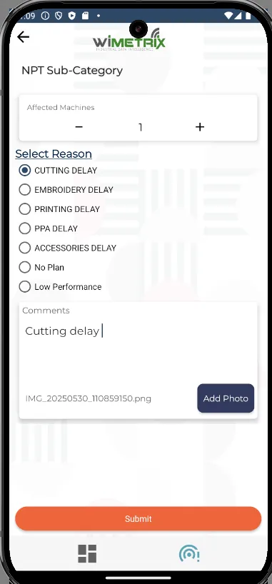 NPT Sub-Category Screen