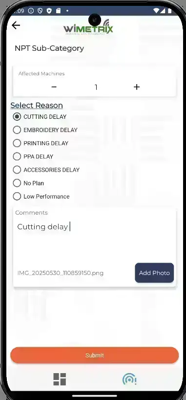 NPT Sub-Category Screen